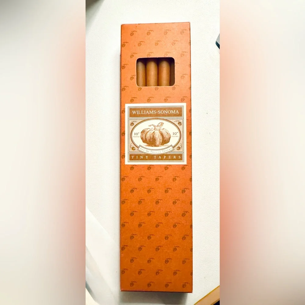Williams Sonoma Tiny Taper candles (Set of 12) / New in Box / fall pumpkin hues